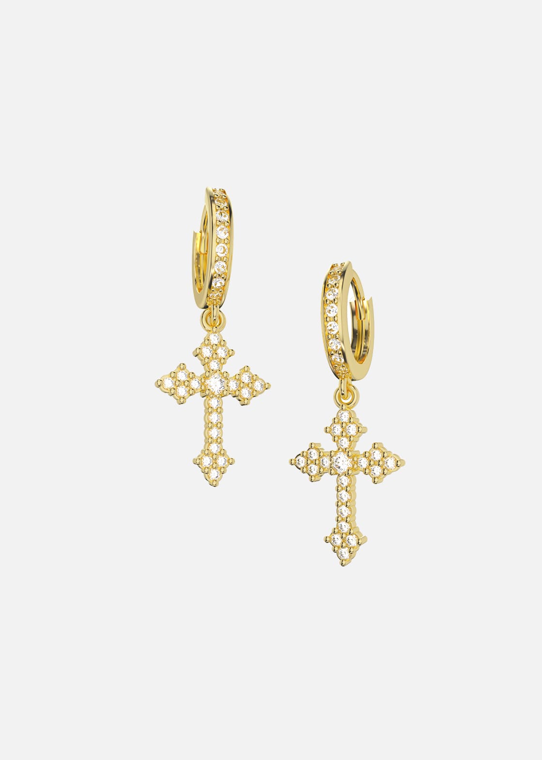 Aegis CrossHoop Earrings