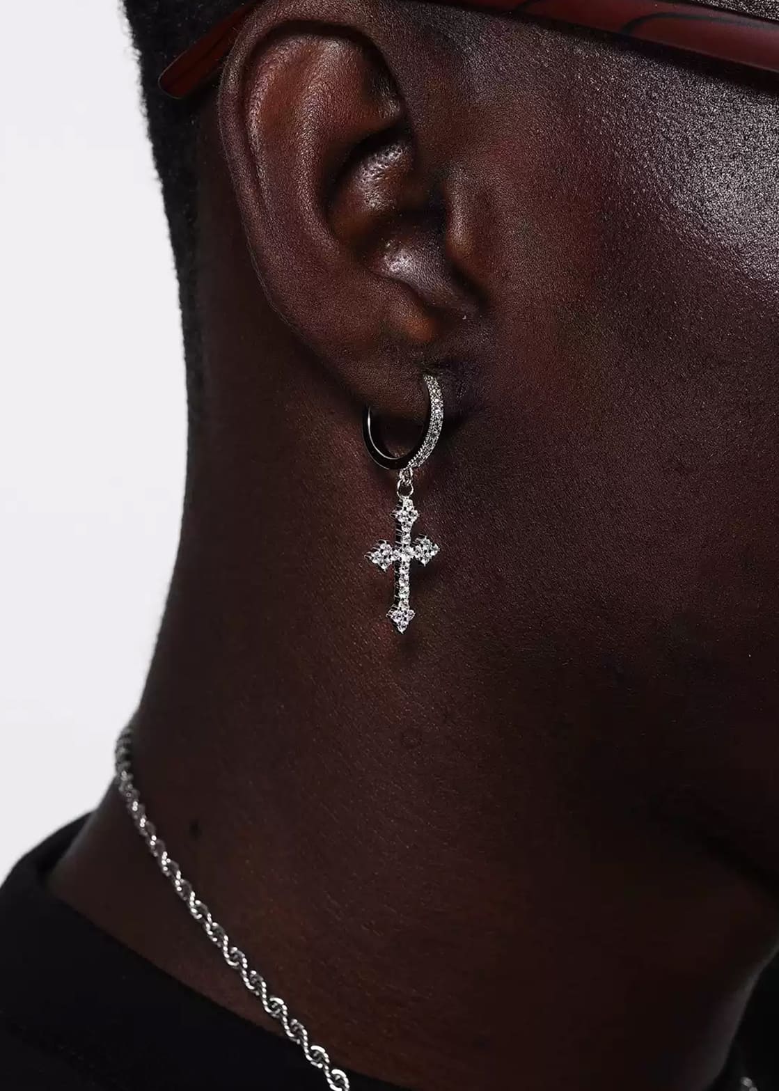 Aegis CrossHoop Earrings