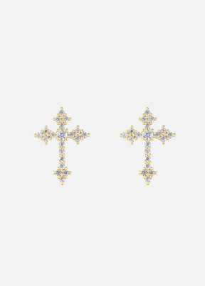 Aegis Cross Stud Earrings