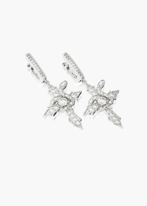Asclepius CrossHoop Earrings
