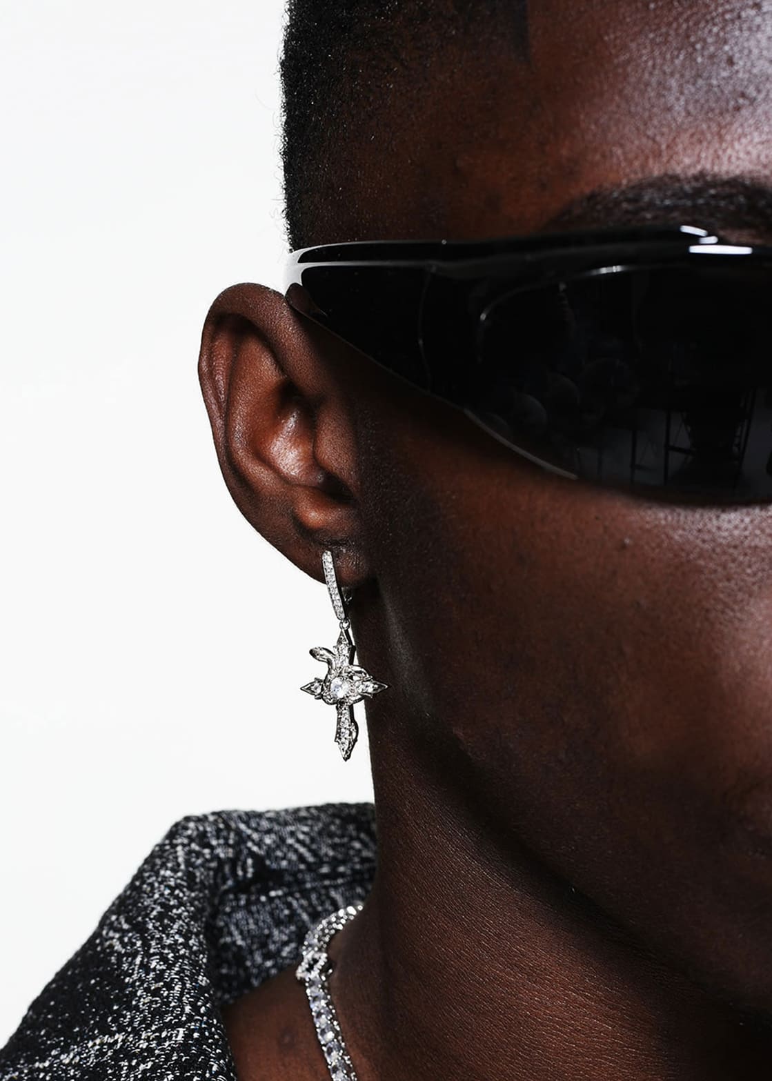 Asclepius CrossHoop Earrings