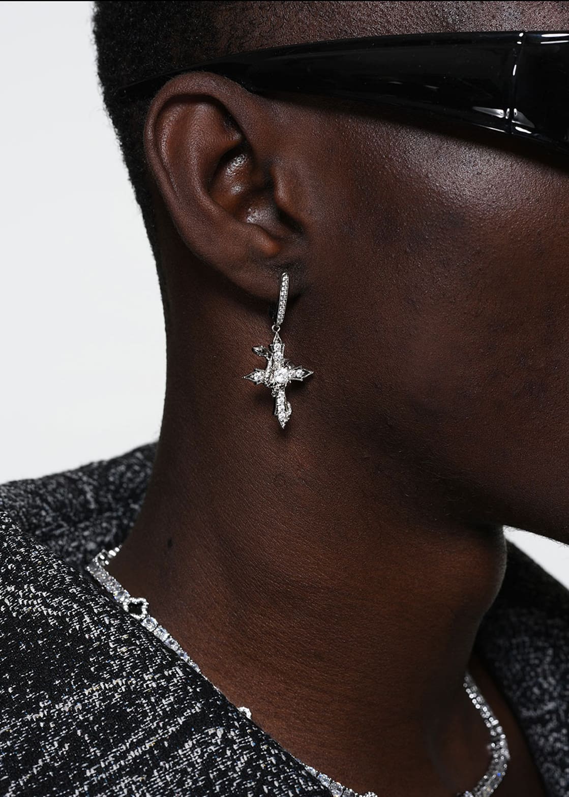 Asclepius CrossHoop Earrings