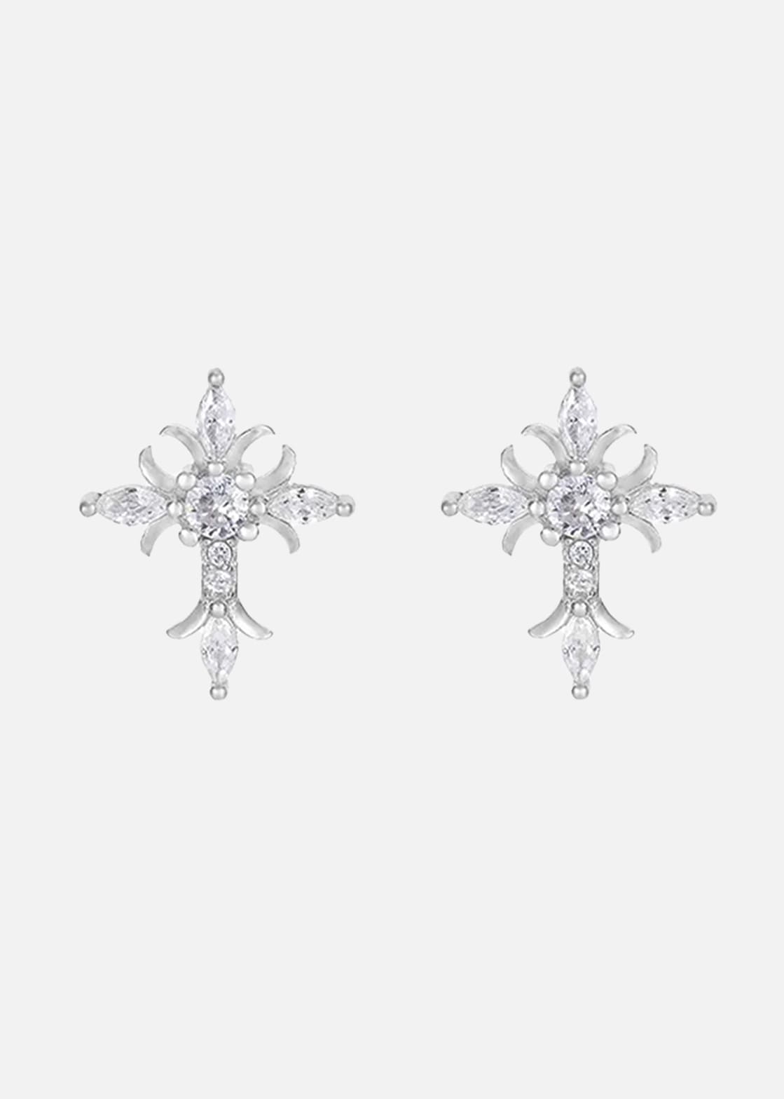 Laurel Cross Stud Earrings