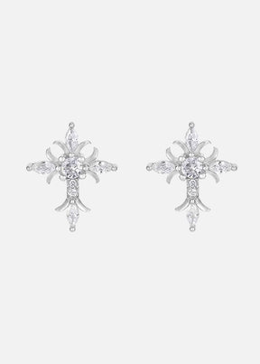 Laurel Cross Stud Earrings