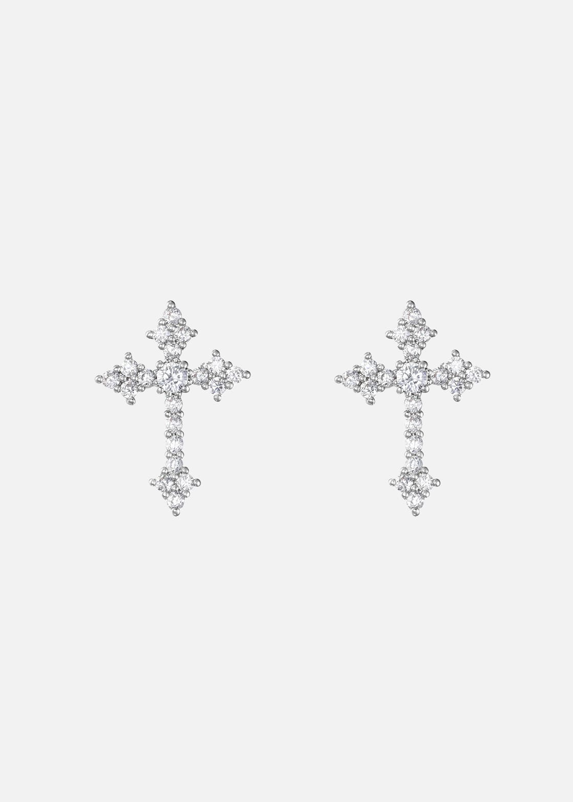 Aegis Cross Stud Earrings