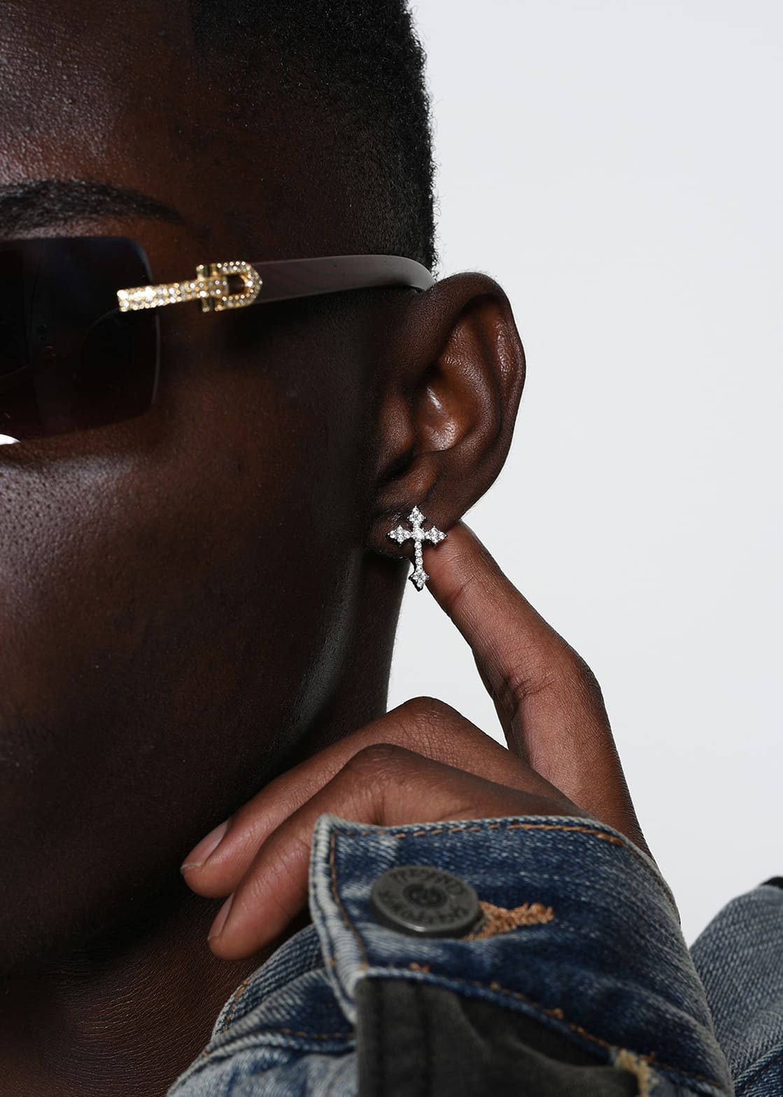 Aegis Cross Stud Earrings