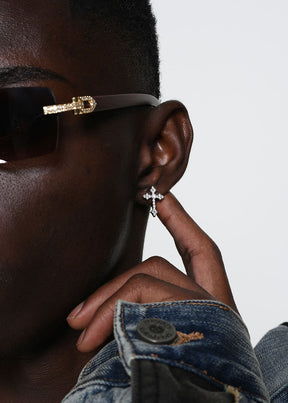 Aegis Cross Stud Earrings