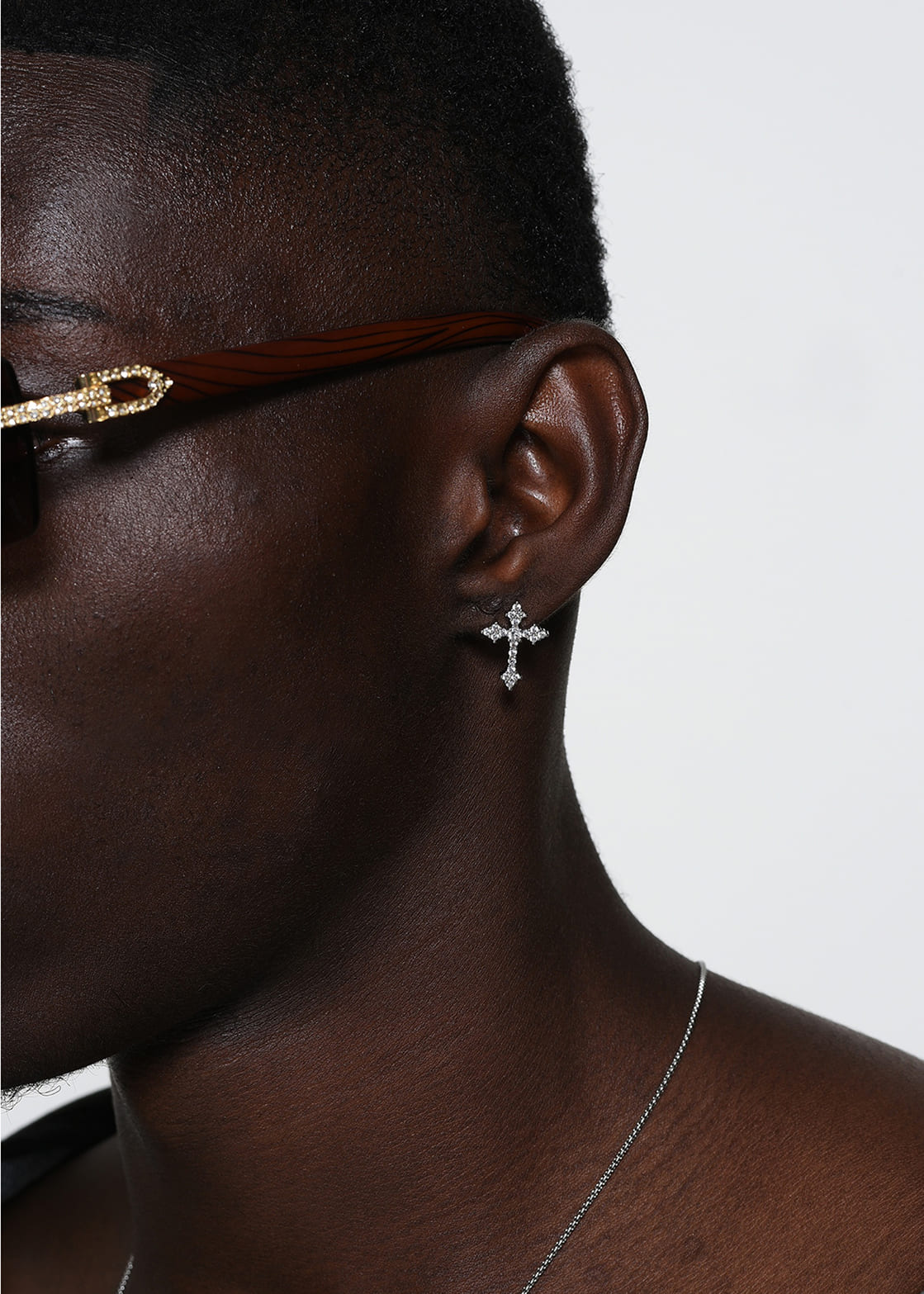 Aegis Cross Stud Earrings