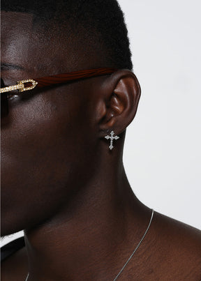 Aegis Cross Stud Earrings