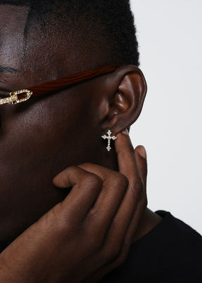 Aegis Cross Stud Earrings