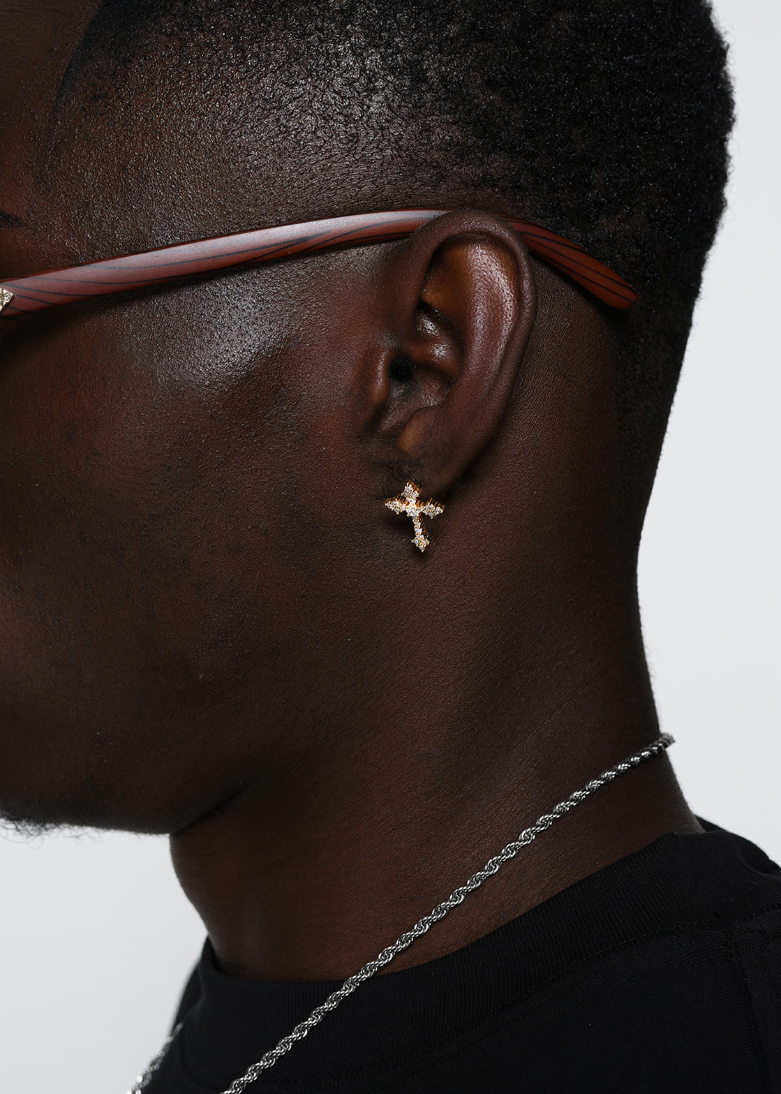 Aegis Cross Stud Earrings