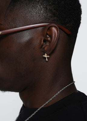 Aegis Cross Stud Earrings