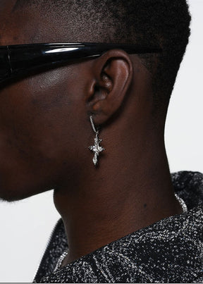 Asclepius CrossHoop Earrings